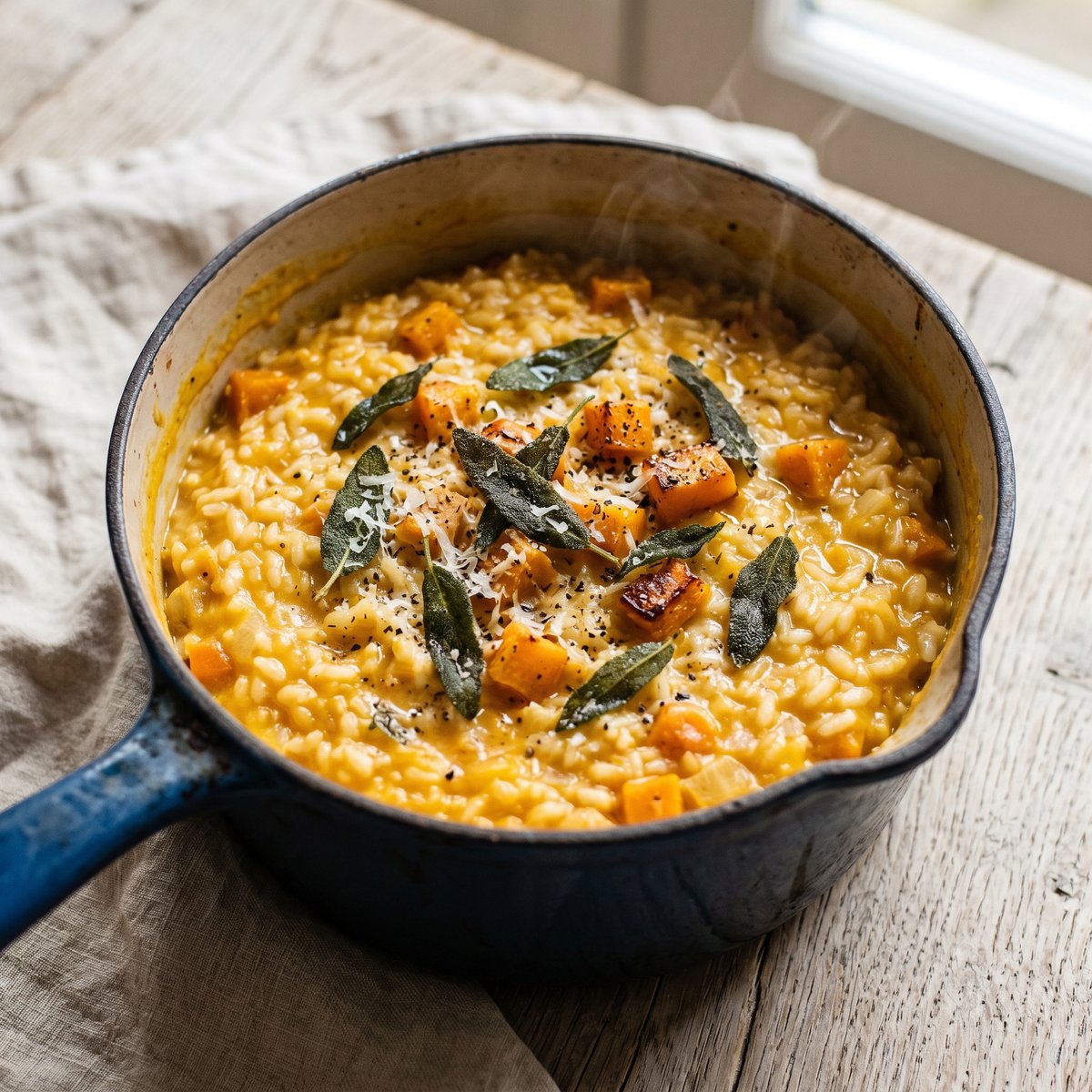 Butternut Squash Risotto with Crispy Sage