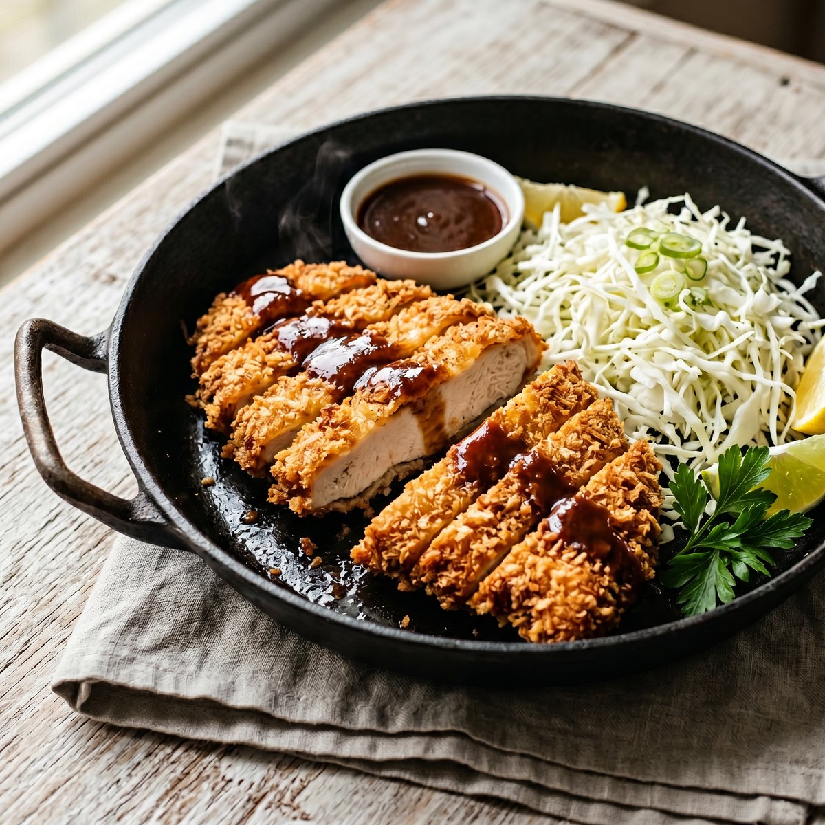 Chicken Katsu with Tonkatsu Sauce