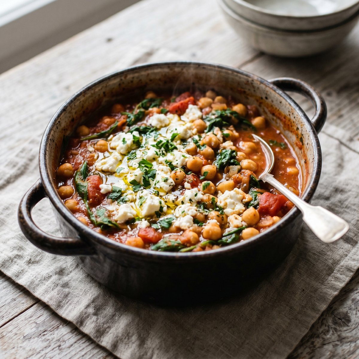 Chickpea, Tomato, and Feta Stew