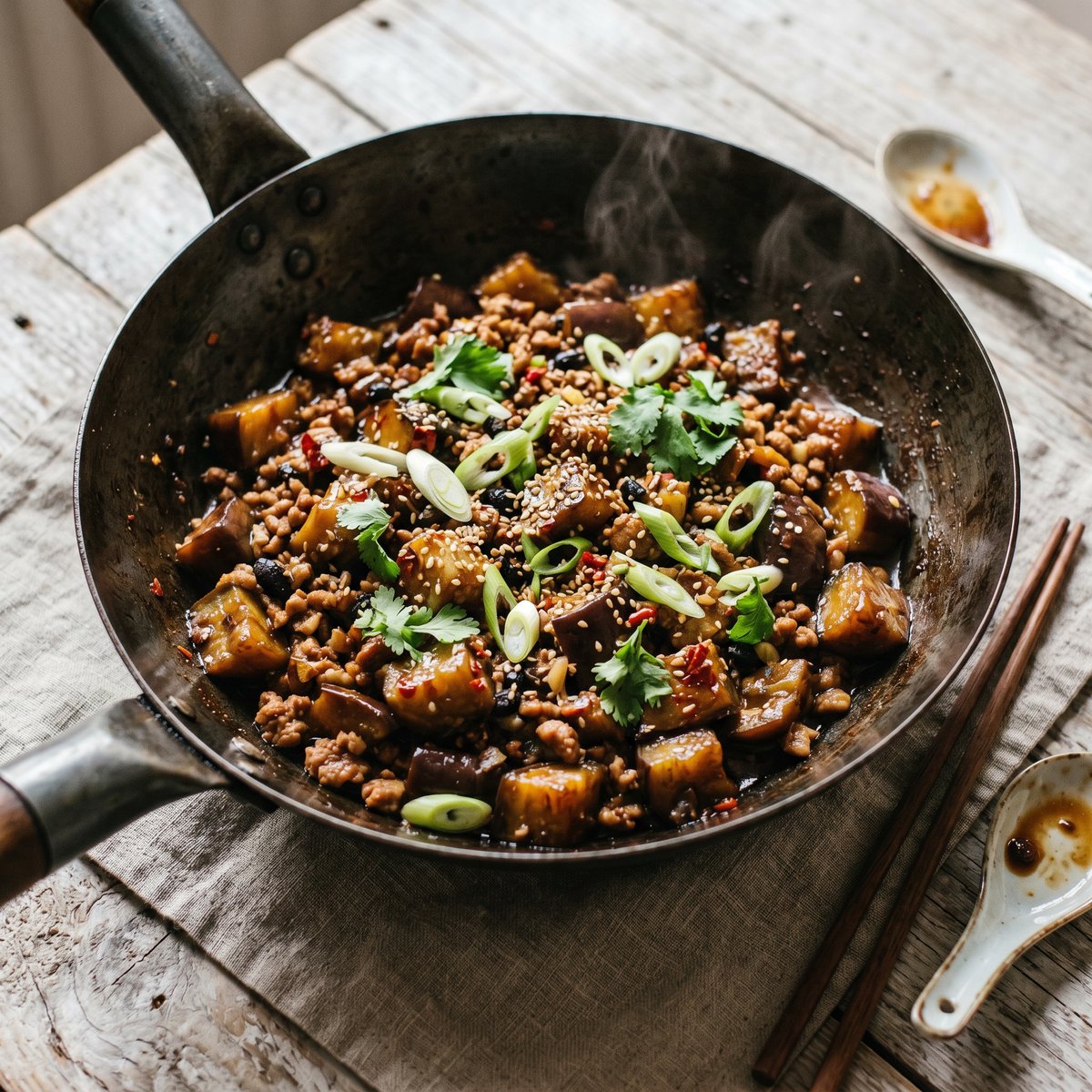 Chinese Pork Mince with Aubergine