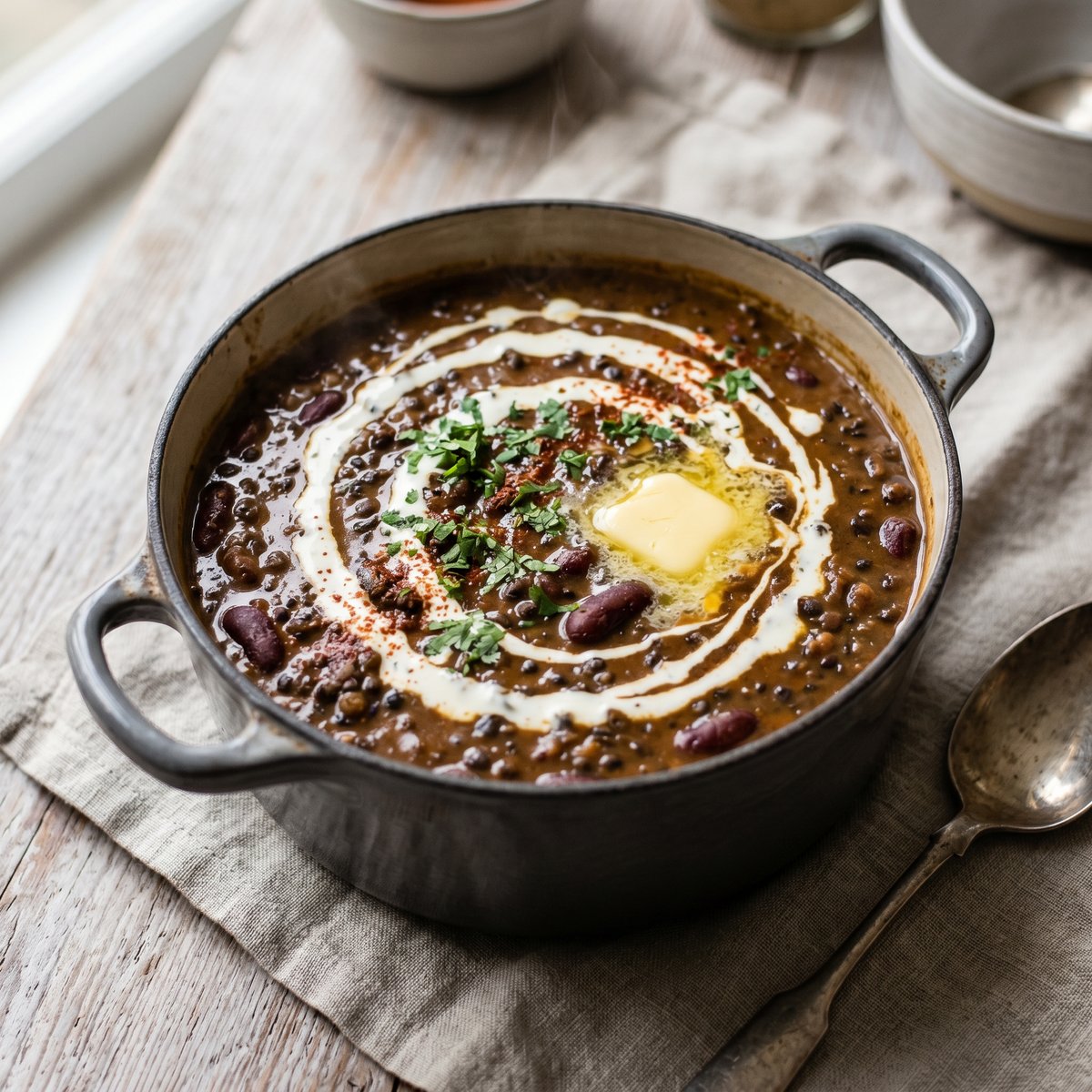 Dal Makhani with Butter and Cream