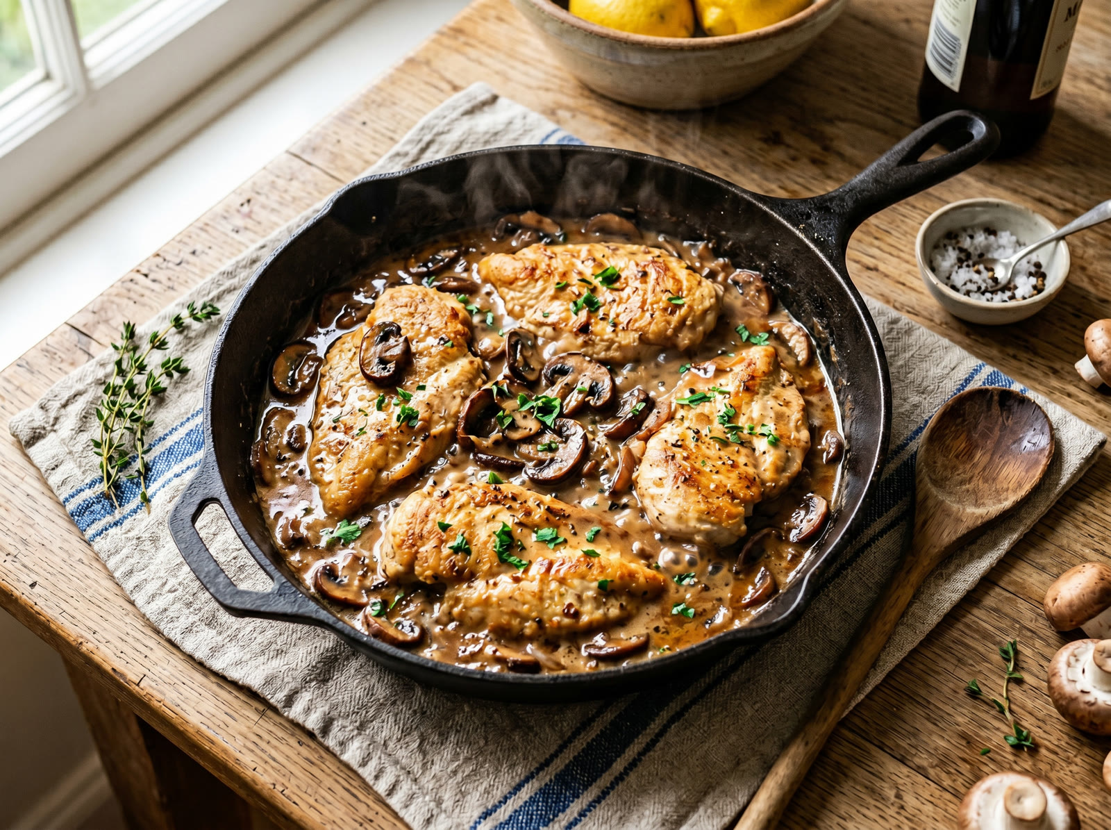 Frying Pan Chicken Marsala
