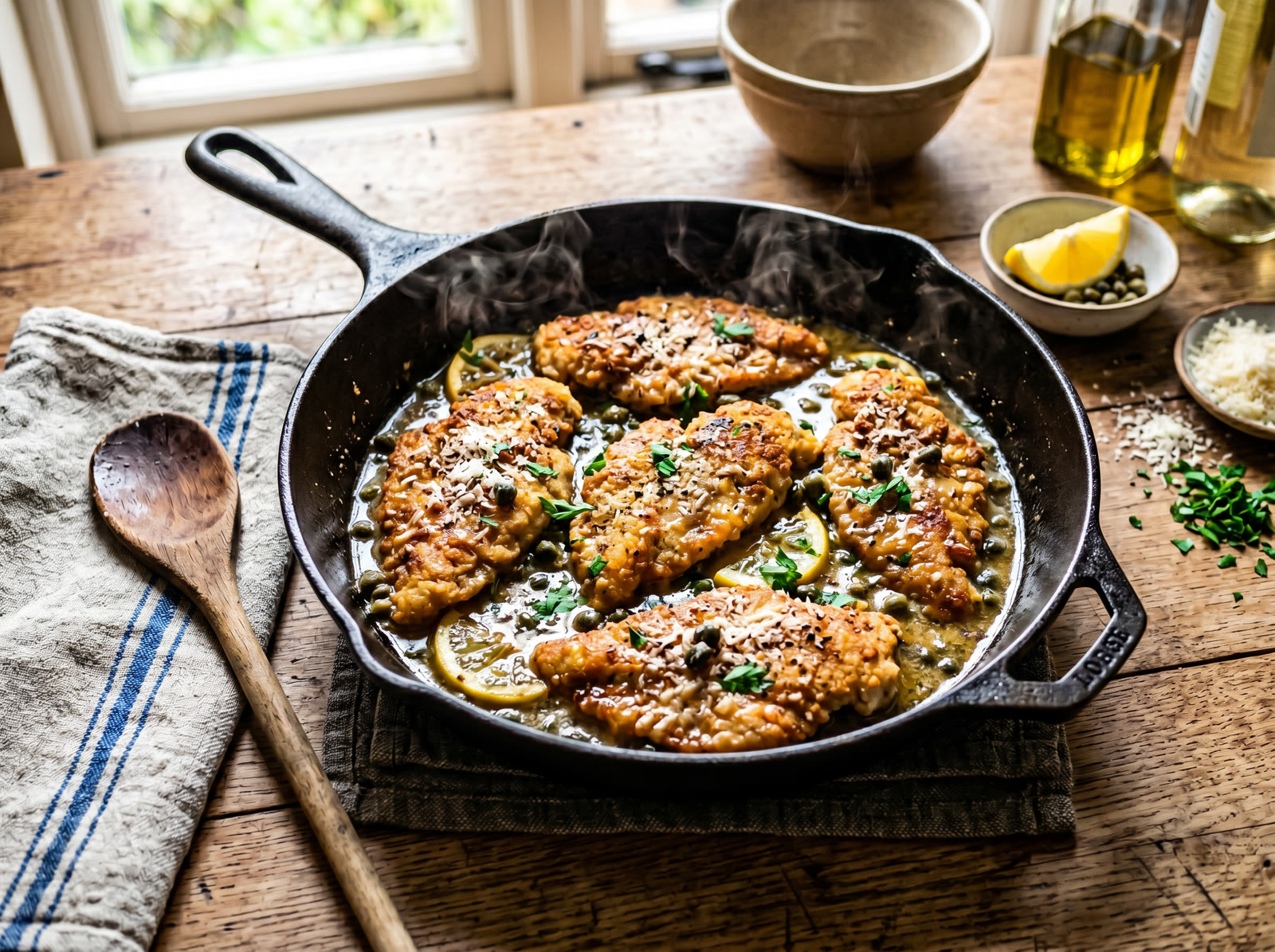Frying Pan Chicken Piccata