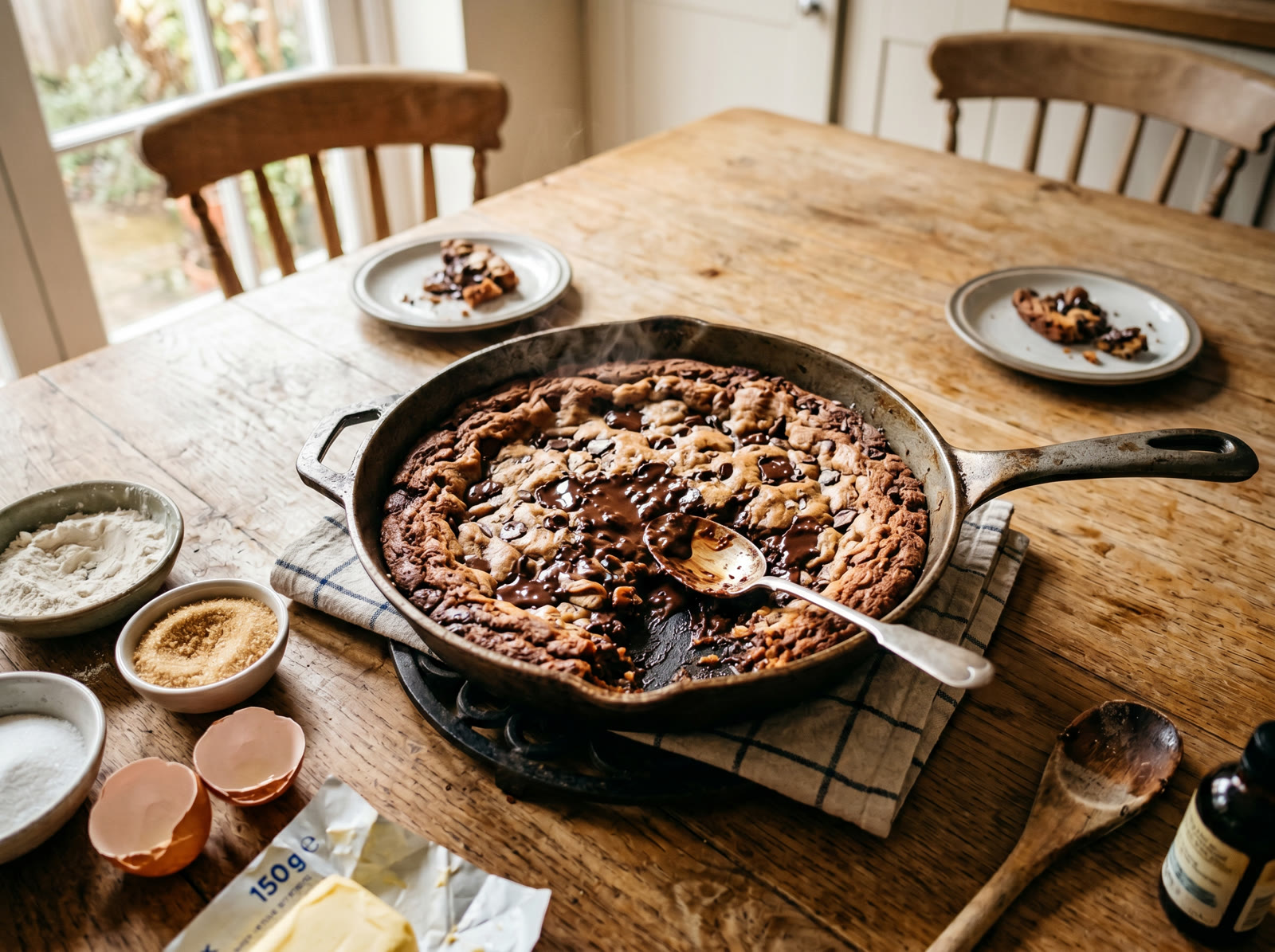 Giant Frying Pan Chocolate Chip Cookie