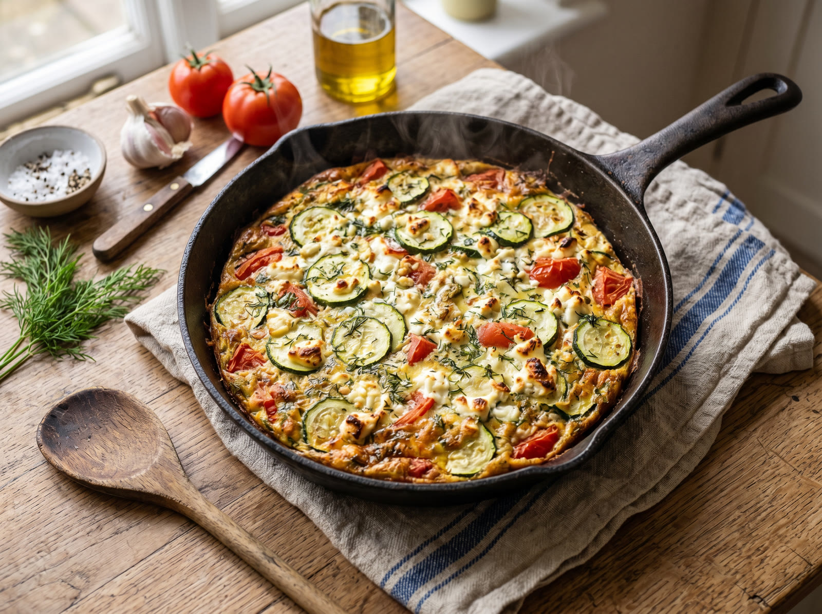 Greek Courgette & Feta Frittata