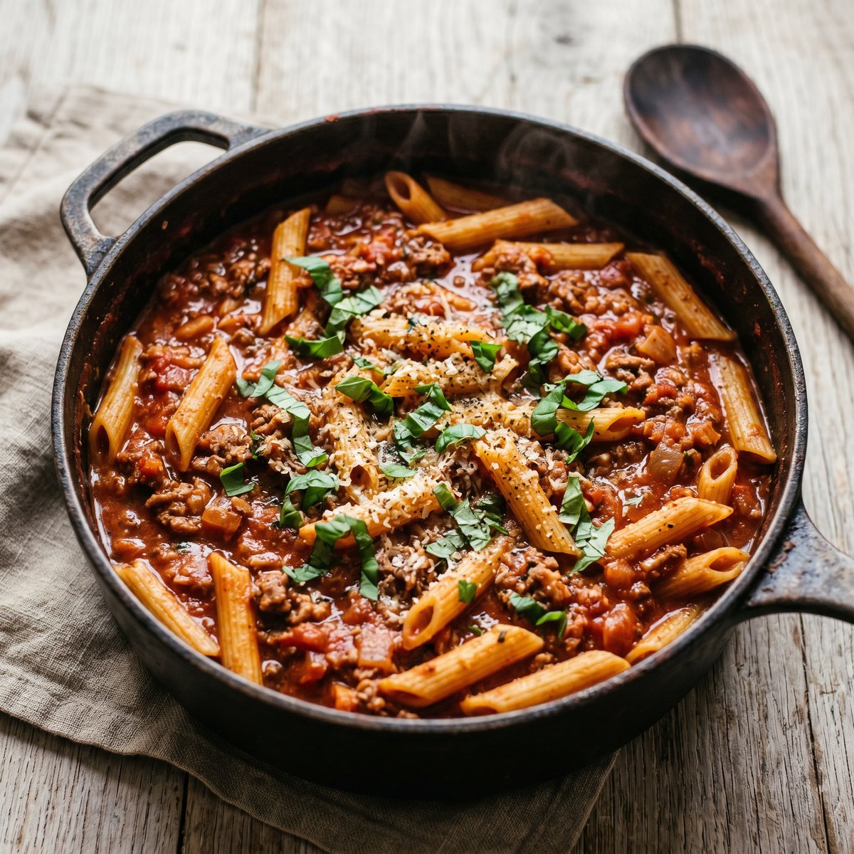 Italian Beef Mince and Penne in Tomato Sauce