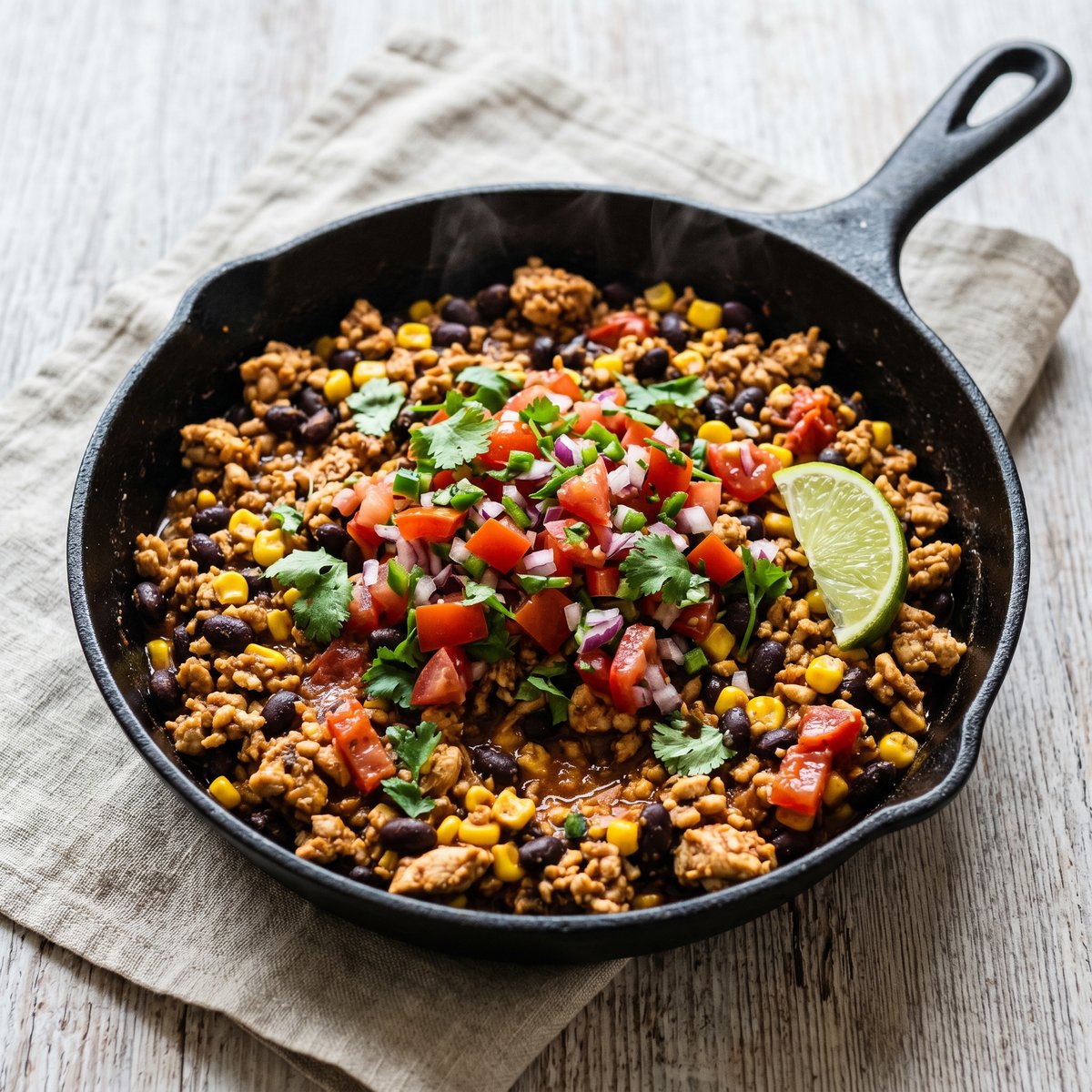 Mexican-Spiced Chicken Mince with Black Beans
