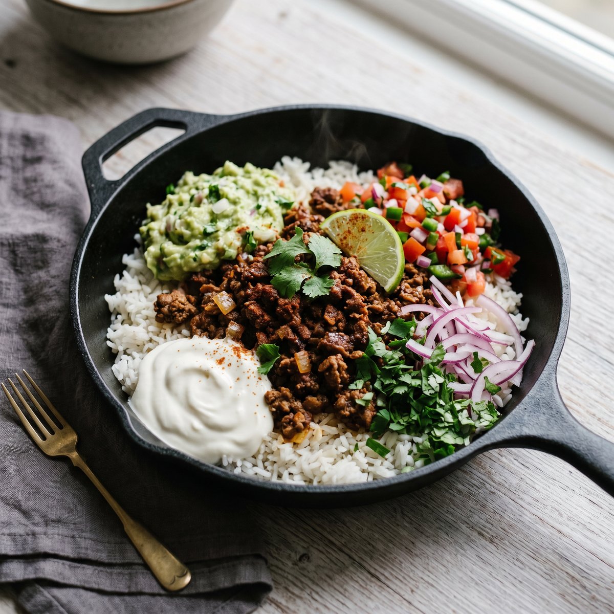 Mexican Spiced Pork Taco Bowl