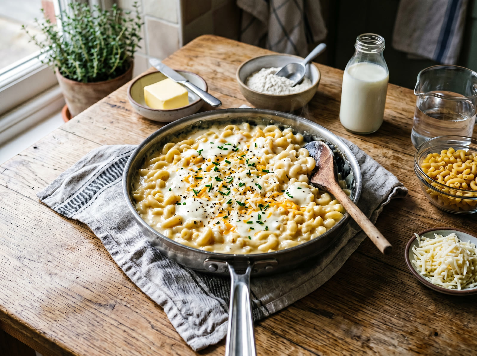 One-Pan hob Mac & Cheese