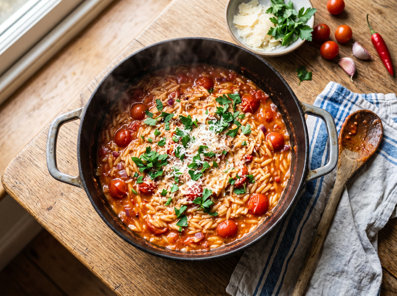 One-Pot Tomato Orzo