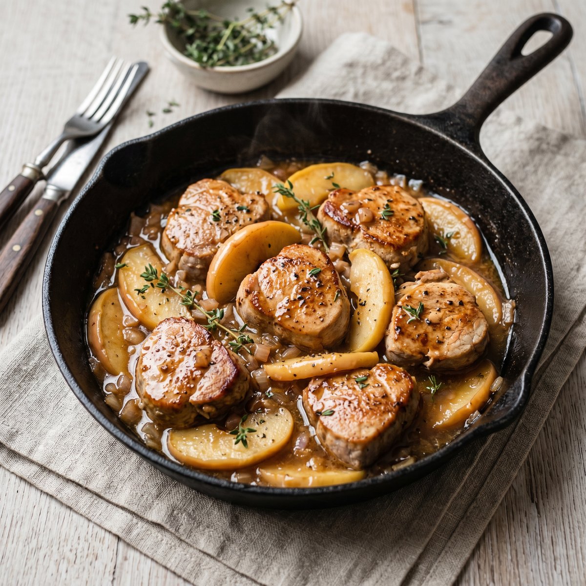 Pork Tenderloin with Apple and Cider