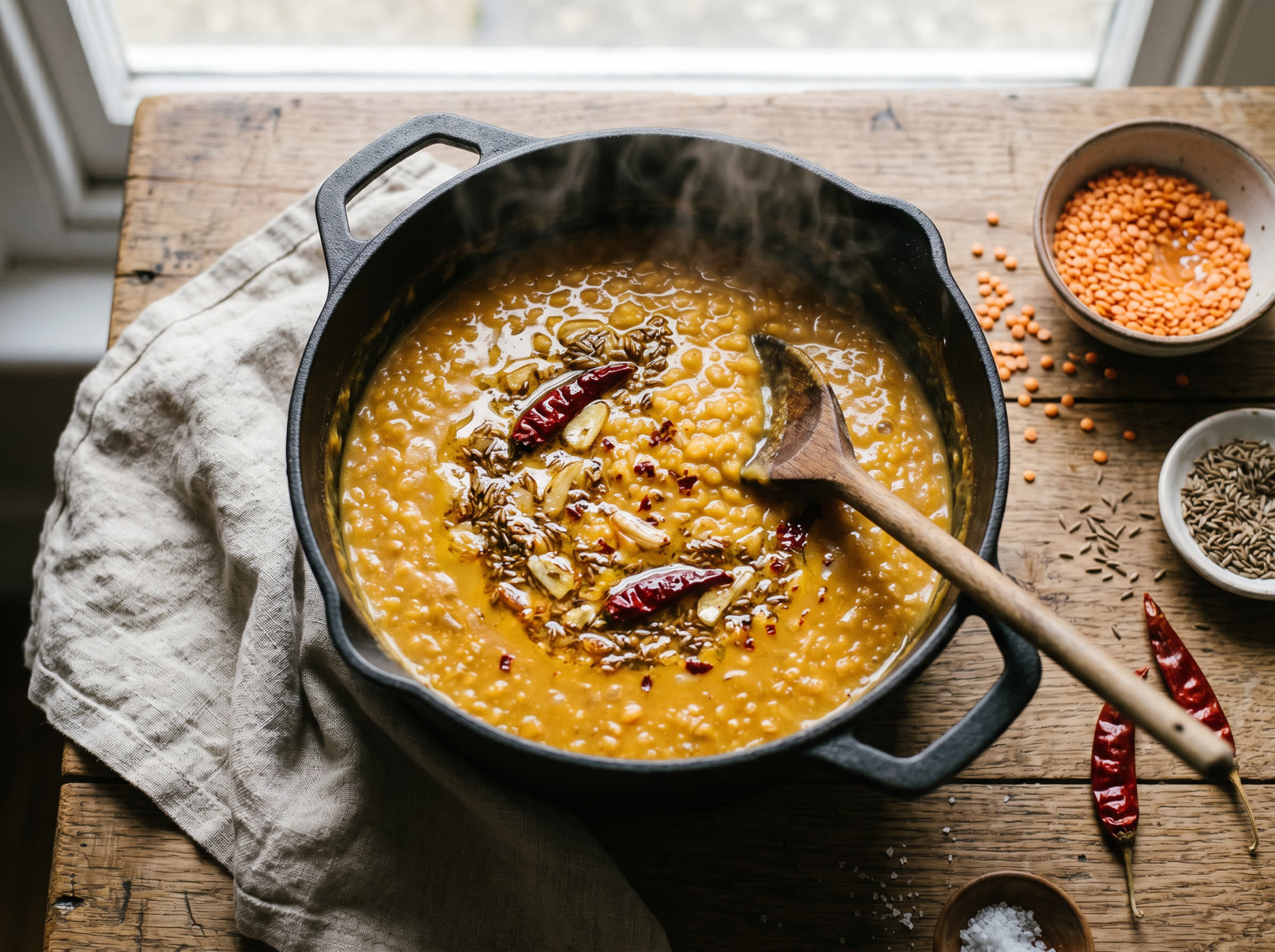 Tempered Red Lentil Dal