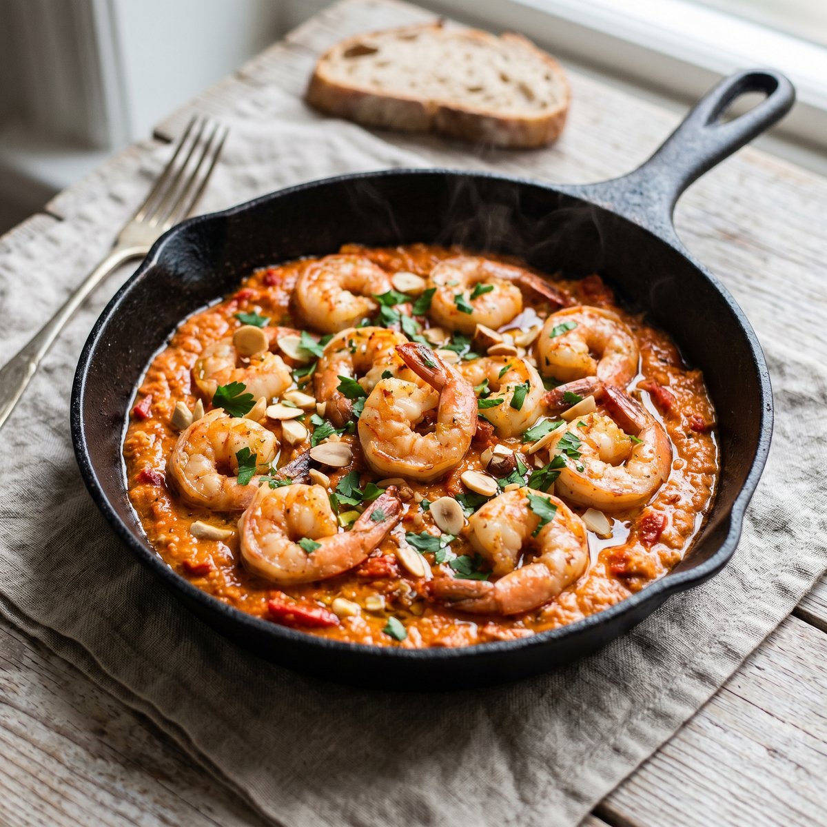 Prawns with Romesco Sauce