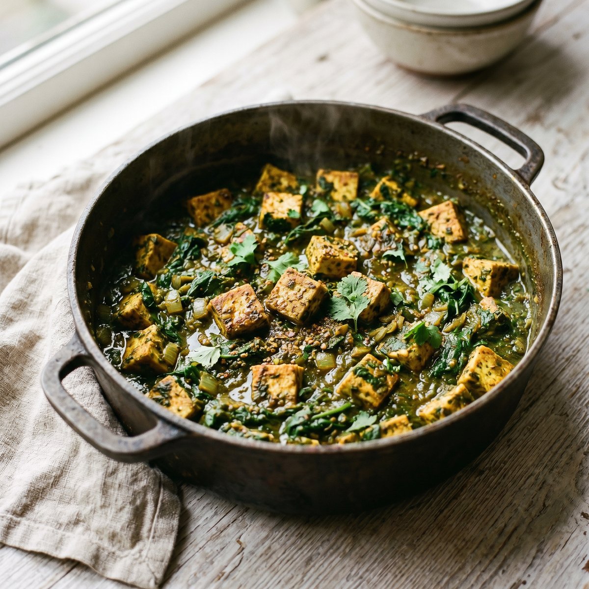 Spiced Tofu and Spinach Saag