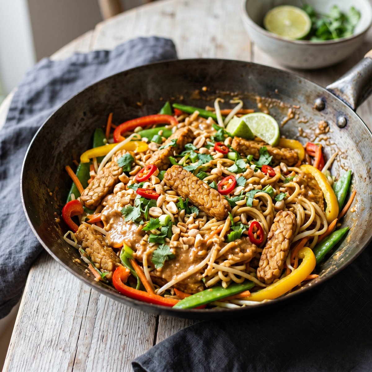 Tempeh Satay Noodle Wok