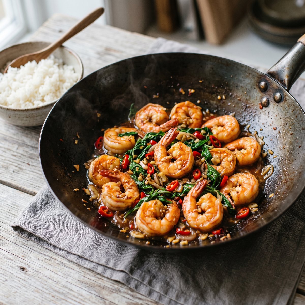 Thai Prawn and Holy Basil Stir-Fry