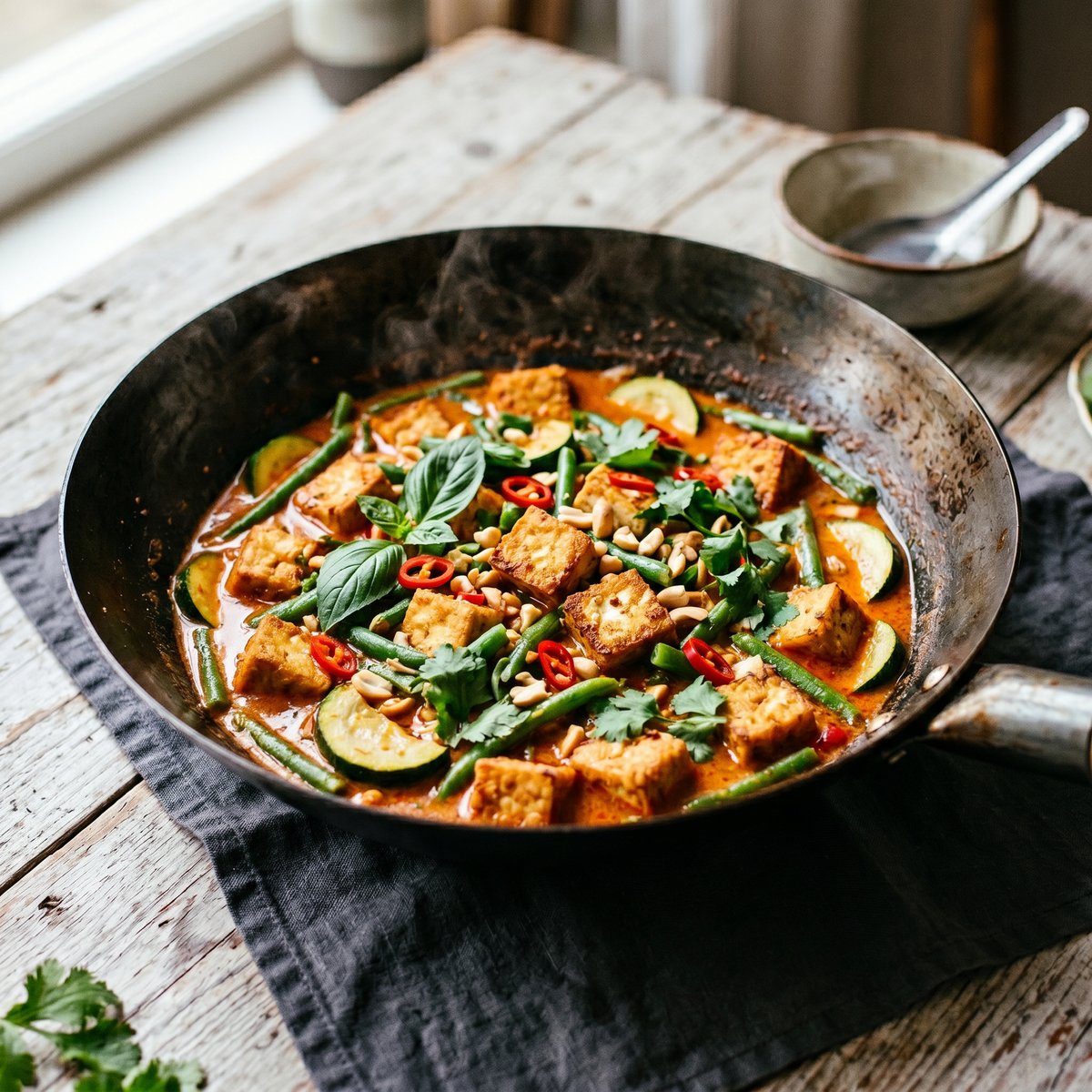 Thai Red Curry with Crispy Tofu